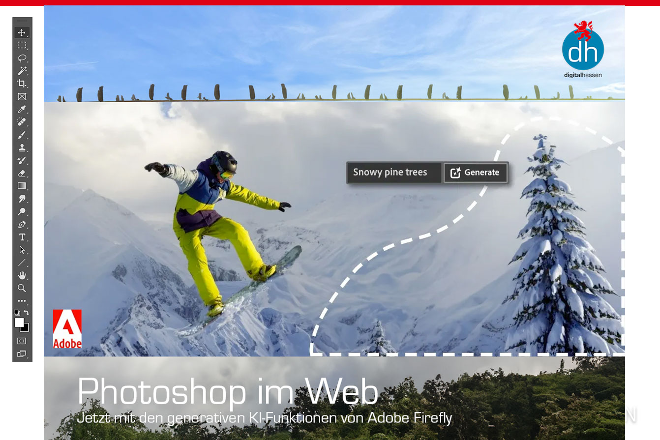 Beitragsbild für Die neue Version von Photoshop im Web – jetzt mit den generativen KI-Funktionen von Adobe Firefly