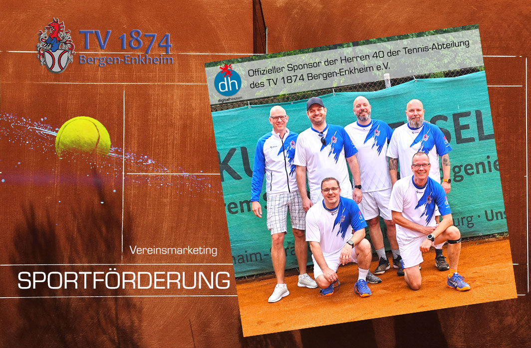 Beitragsbild Pressemeldung Digitale Stabsstelle Hessen ist offizieller Sponsor der Herren 40 der Tennis-Abteilung des TV 1874 Bergen-Enkheim e.V.