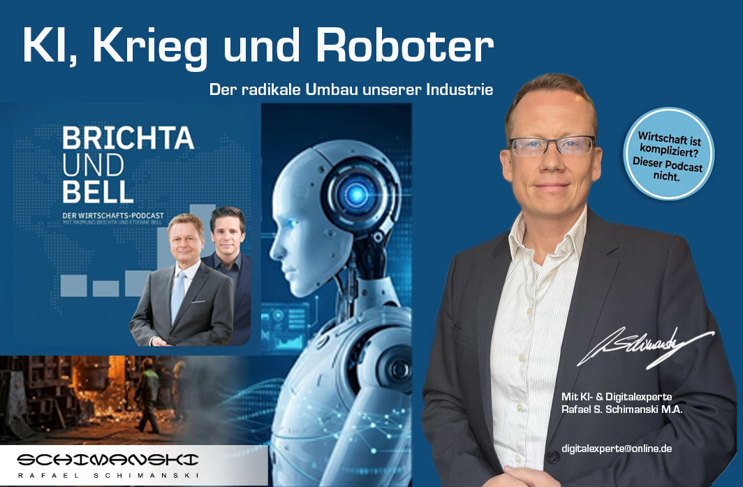 Podcast-Beitrag: KI-Experte Rafael S. Schimanski M.A. analysiert den industriellen Wandel durch Robotik und KI